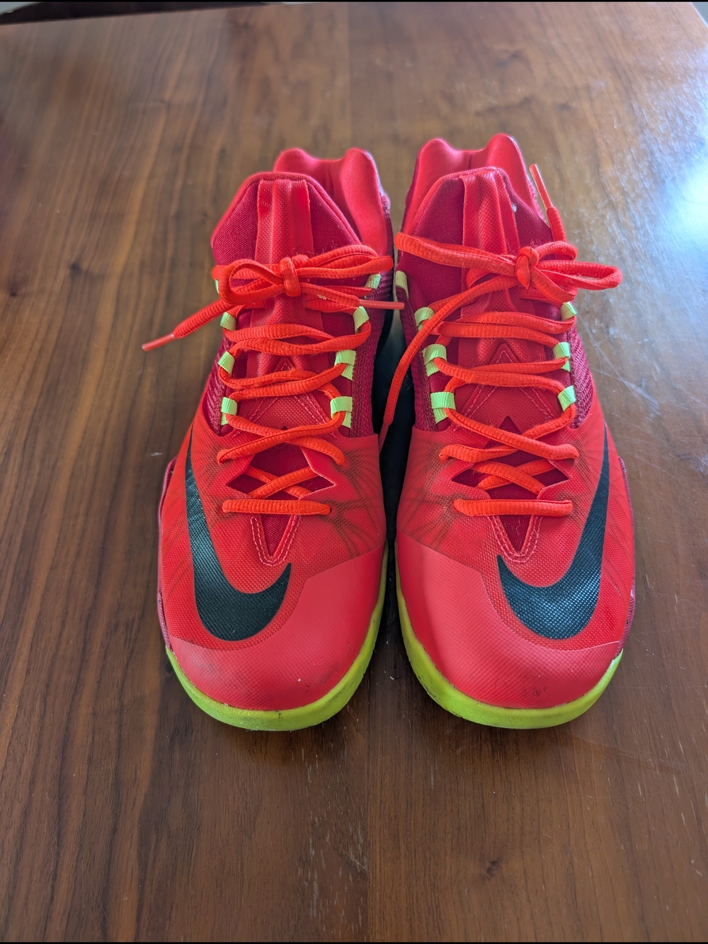 Nike Zoom Run The One 2014 Red Volt Basketball Shoes Men’s 9.5